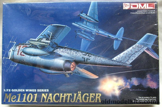 DML 1/72 Messerschmitt Me-1101 Nachtjager  - with Ruhrstahl X-4 Air-to-Air Missile, 5014 plastic model kit